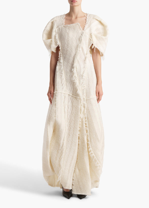 Khaite Quintin Dress Ivory