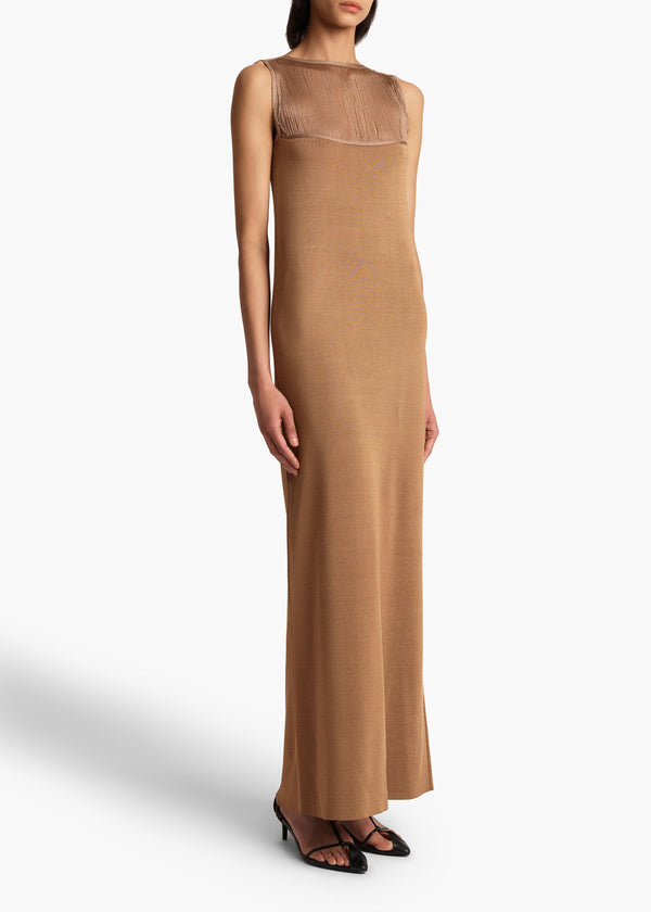 Khaite Ruslan Dress Almond