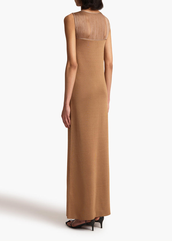 Khaite Ruslan Dress Almond