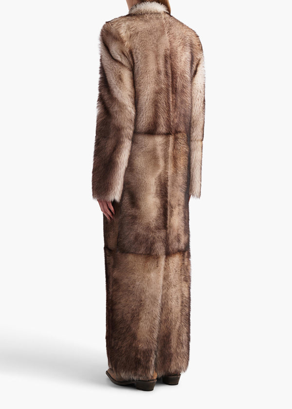 Khaite Saphra Shearling Coat Natural