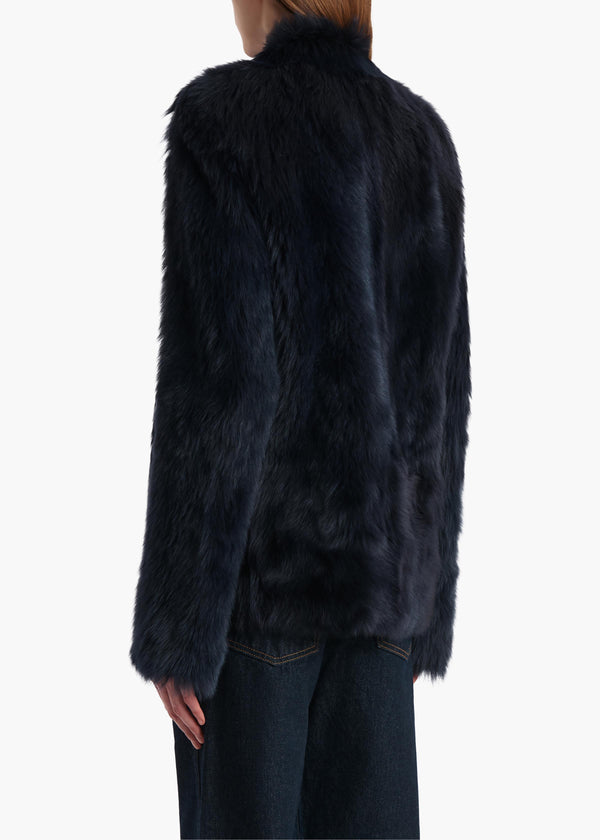 Khaite Saraphina Jacket Dark Navy Shearling