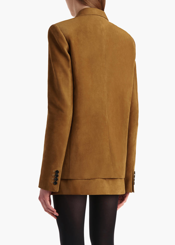 Khaite Saraphina Jacket Toffee Suede