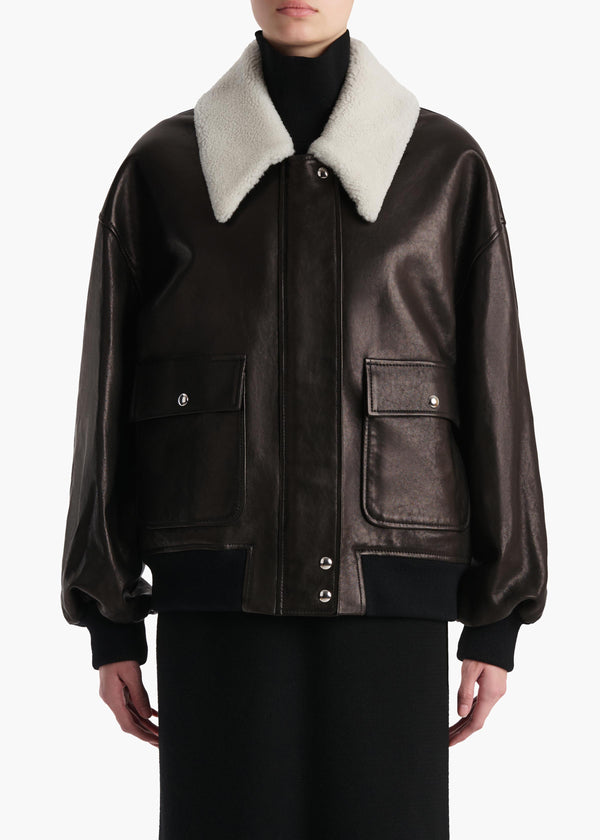 Khaite Shellar Jacket Black Leather