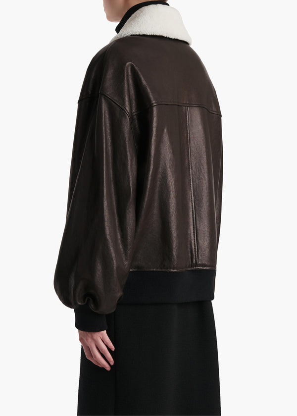 Khaite Shellar Jacket Black Leather