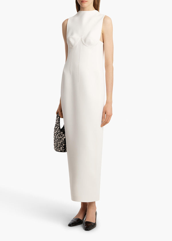 Khaite Shoshanna Dress Chalk