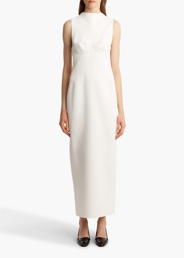 Khaite Shoshanna Dress Chalk