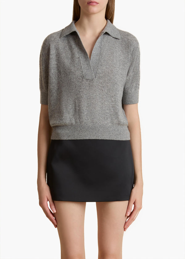 Khaite Shrunken Jo Sweater Warm Grey