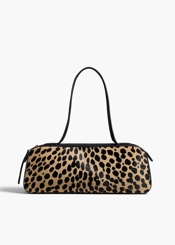 khaite Simona Shoulder Bag Hyena Print Haircalf