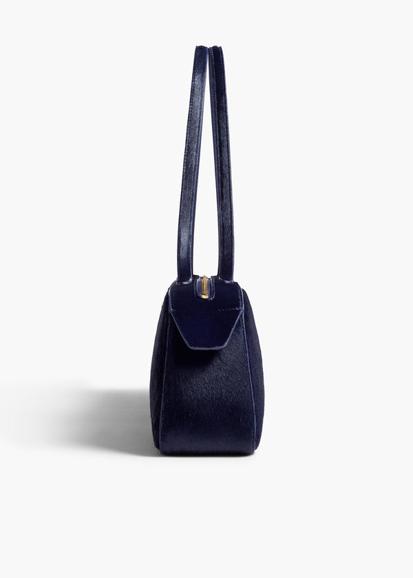 Khaite Simona Shoulder Bag Midnight Haircalf