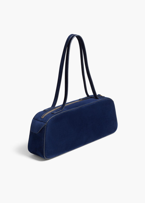 Khaite Simona Shoulder Bag Midnight Suede