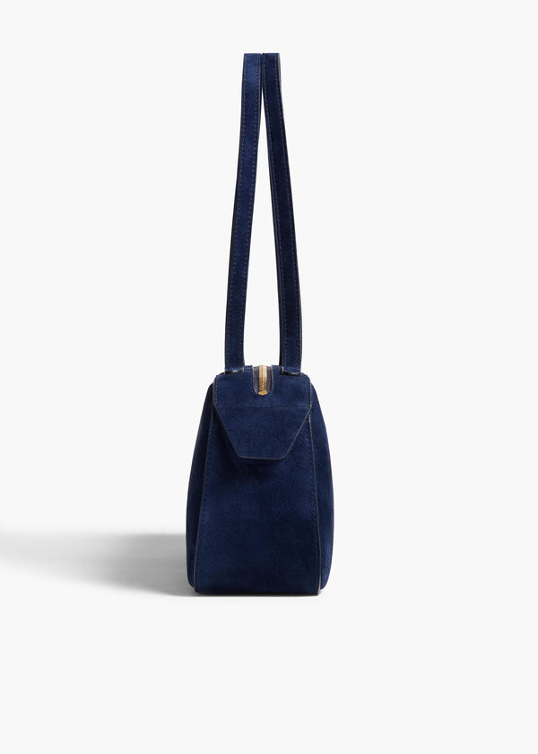 Khaite Simona Shoulder Bag Midnight Suede