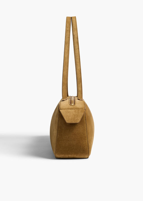 Khaite Simona Shoulder Bag Mud Suede