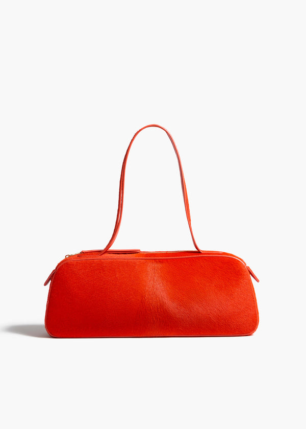 khaite Simona Shoulder Bag Persimmon Haircalf