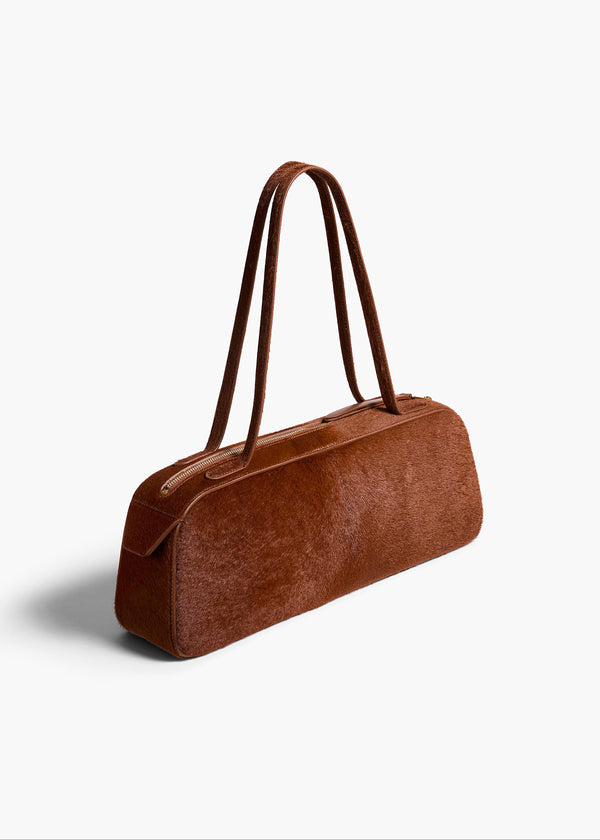 Khaite Simona Shoulder Bag Rust Haircalf