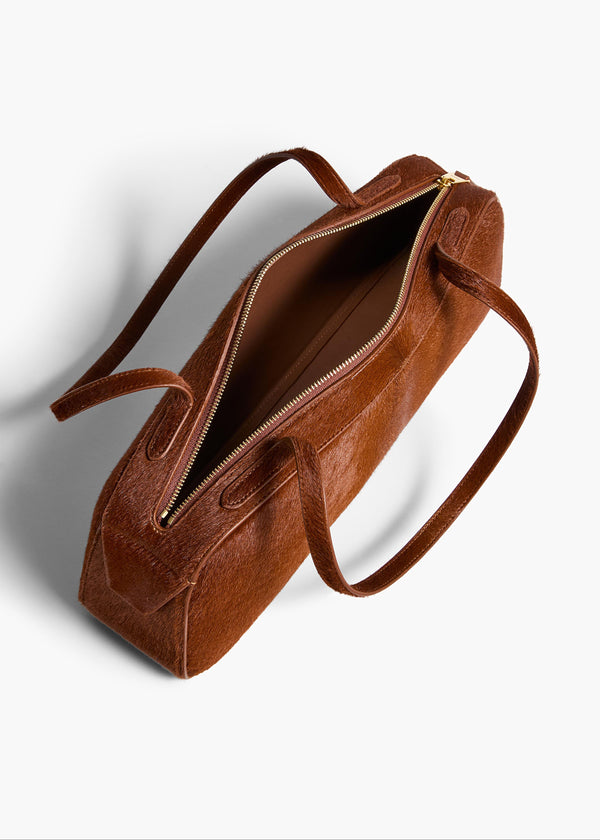 Khaite Simona Shoulder Bag Rust Haircalf