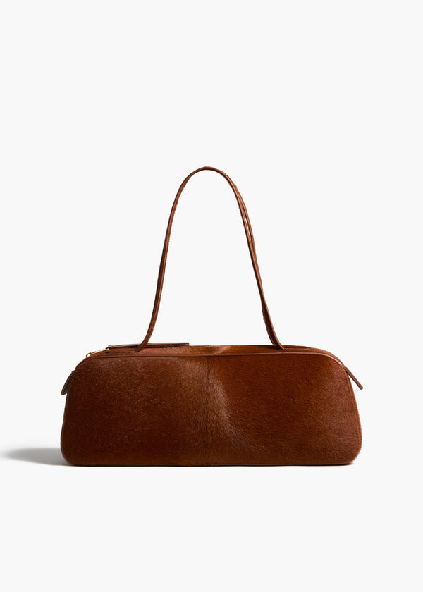 khaite Simona Shoulder Bag Rust Haircalf