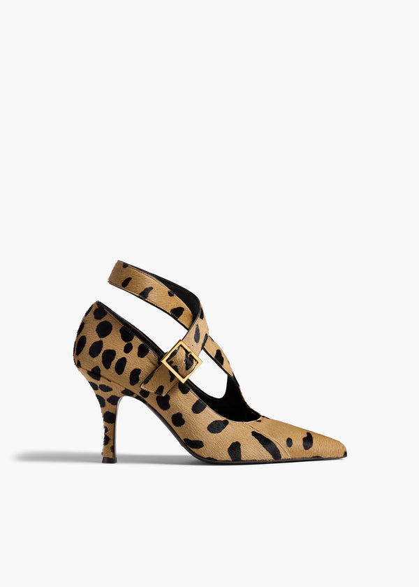 khaite Sloan Pump Hyena Print Haircalf
