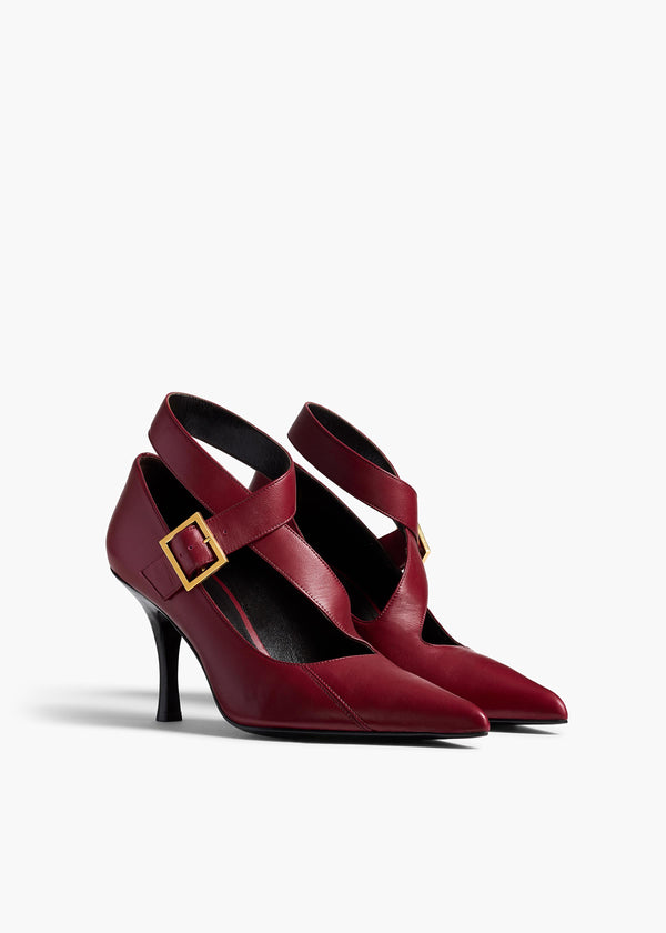 Khaite Sloan Pump Oxblood Leather