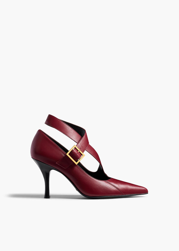 khaite Sloan Pump Oxblood Leather