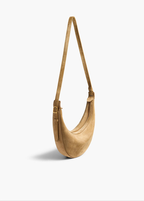khaite Small Augustina Crossbody Bag Mud Suede