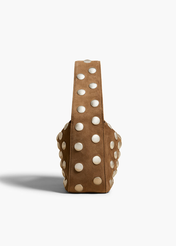 Khaite Small Elena Bag Mud Suede With Studs