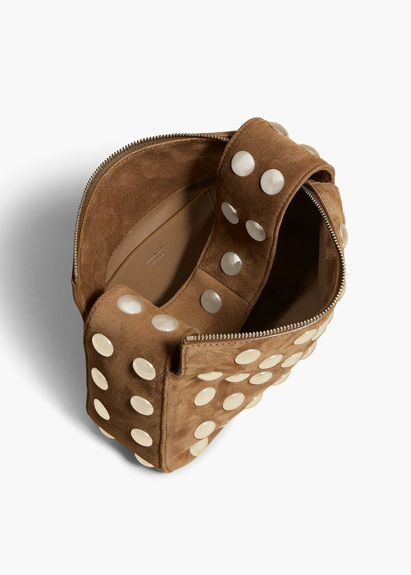 Khaite Small Elena Bag Mud Suede With Studs