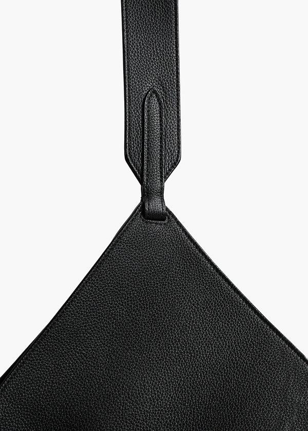 Khaite Small Lotus Tote Black Pebbled Leather