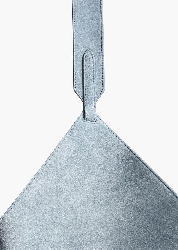 Khaite Small Lotus Tote Lead Suede