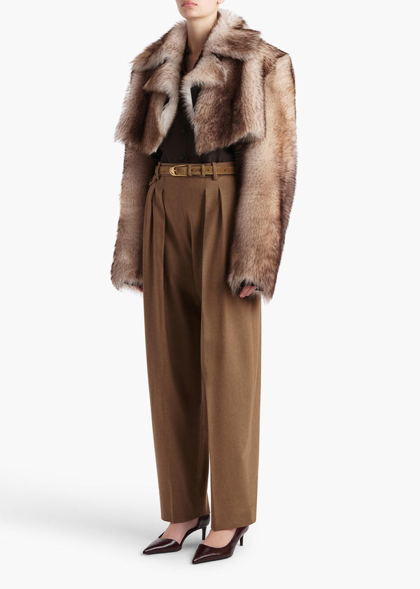 Khaite Stallone Shearling Jacket Natural