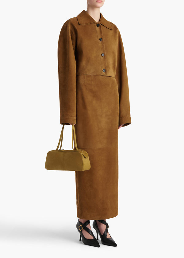 Khaite Sue Jacket Toffee Suede