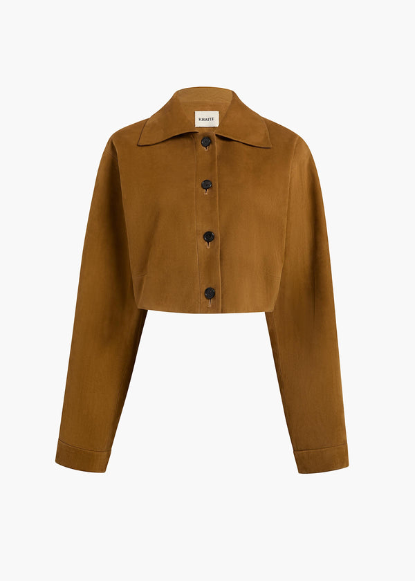 khaite Sue Jacket Toffee Suede