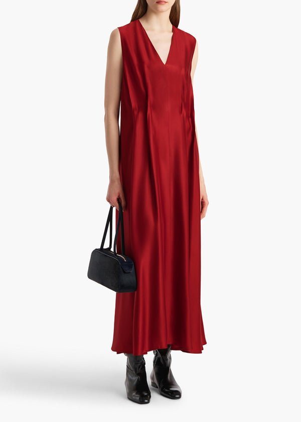 Khaite Syd Dress Crimson
