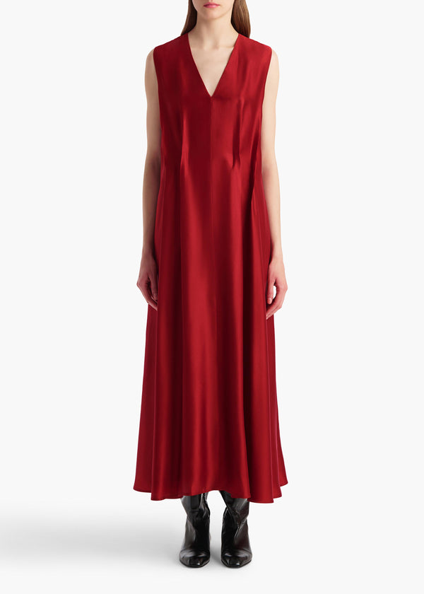 Khaite Syd Dress Crimson