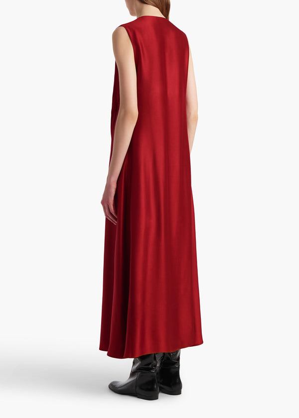 Khaite Syd Dress Crimson