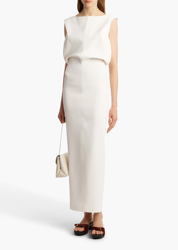 Khaite Terran Dress Chalk