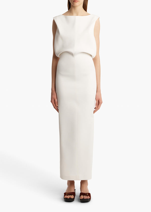 Khaite Terran Dress Chalk