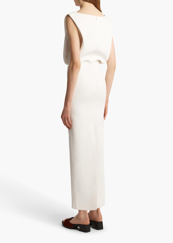 Khaite Terran Dress Chalk