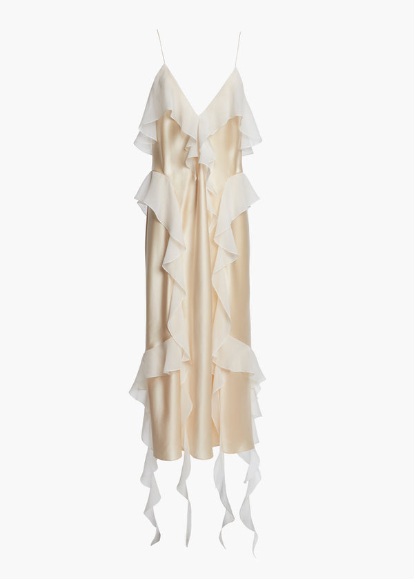 Khaite THE AMELIA CARDIGAN Powder