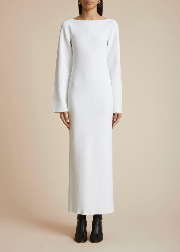 Khaite THE AMELIA CARDIGAN Powder