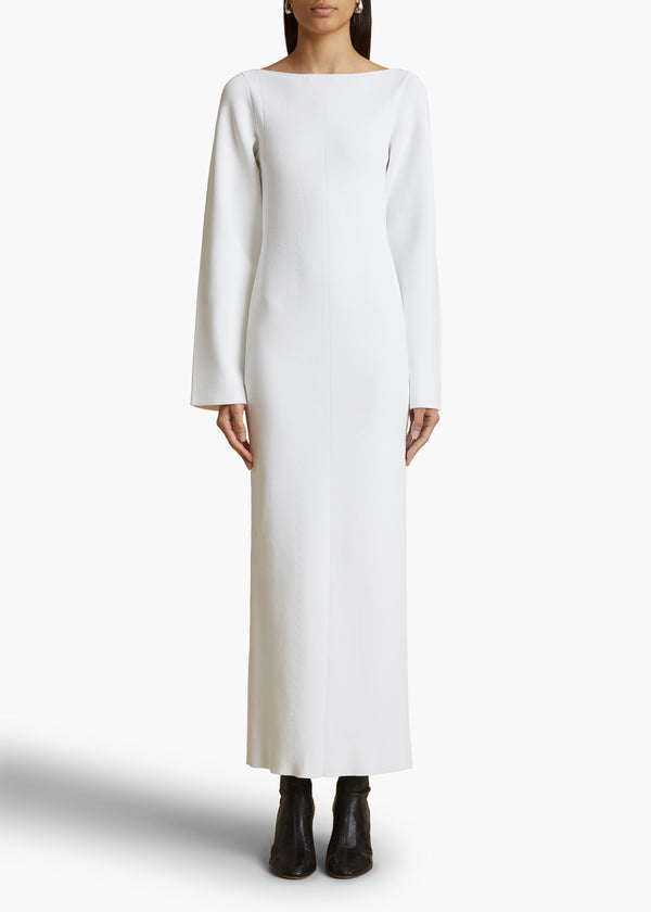 Khaite THE AMELIA CARDIGAN Powder