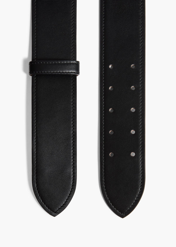 Khaite Theo Waist Belt Black Leather