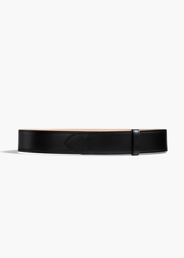 khaite Theo Waist Belt Black Leather