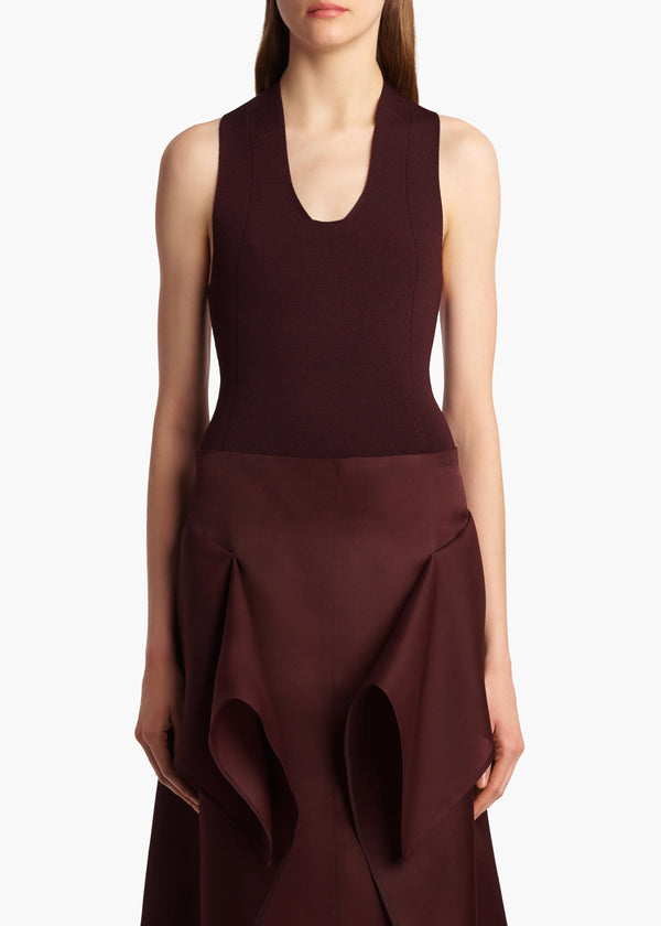 Khaite Toto Bodysuit Almandine