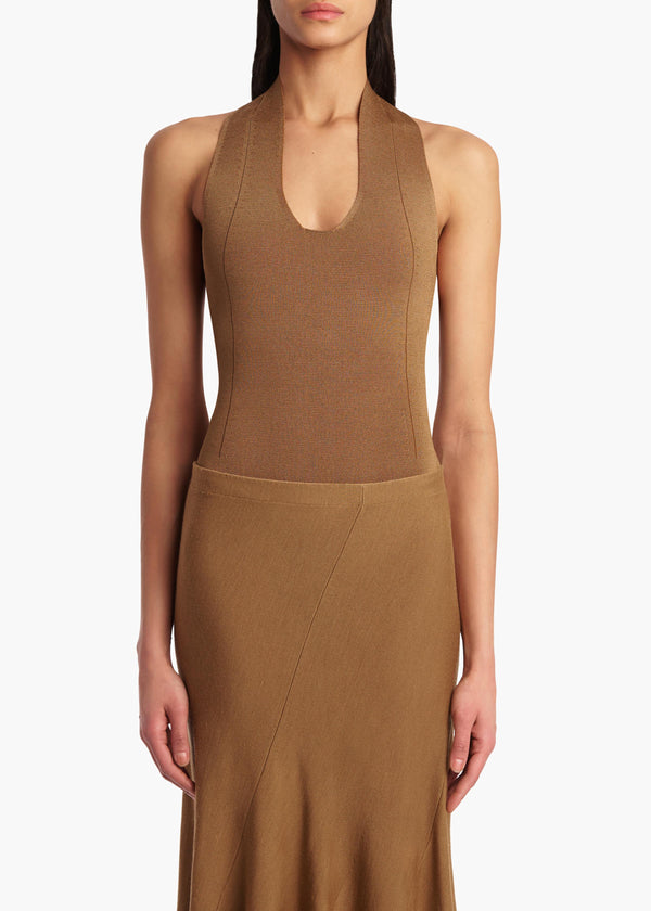 Khaite Toto Bodysuit Carob