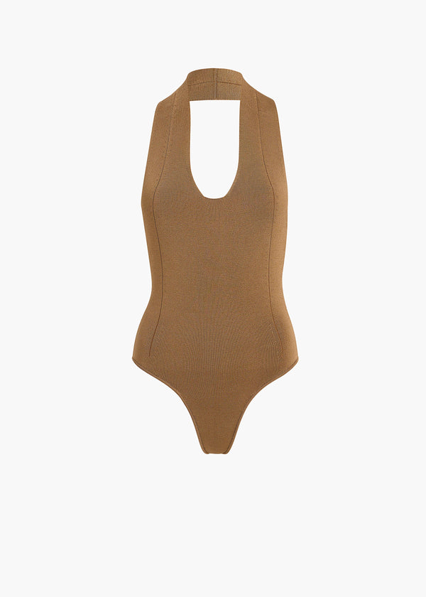 khaite Toto Bodysuit Carob