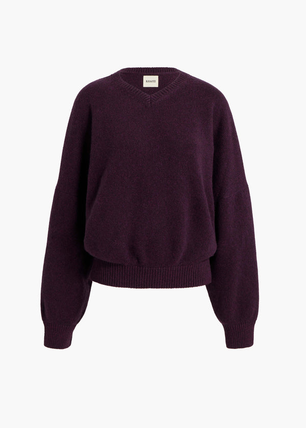 khaite Wolfe Sweater Plum
