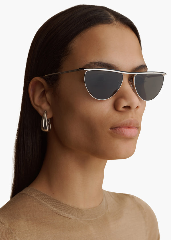 Khaite KHAITE X Oliver Peoples 1984C Silver And Grey