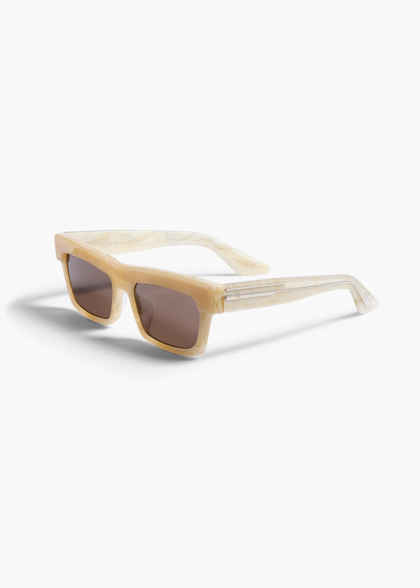 Khaite KHAITE X Oliver Peoples 1985C Beige Silk And Brown