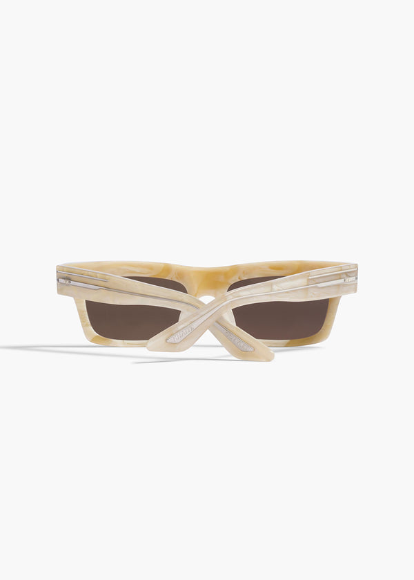 Khaite KHAITE X Oliver Peoples 1985C Beige Silk And Brown