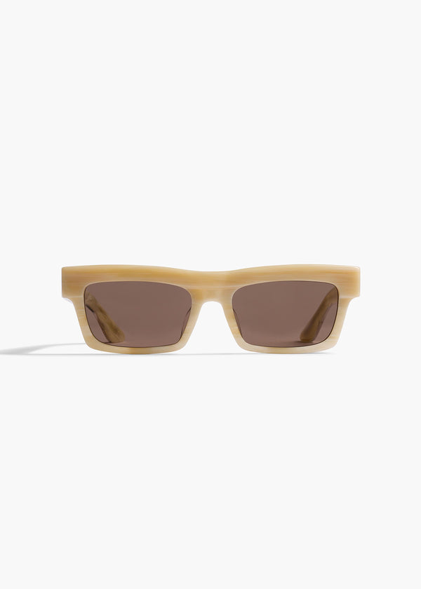 khaite KHAITE x Oliver Peoples 1985C Beige Silk and Brown